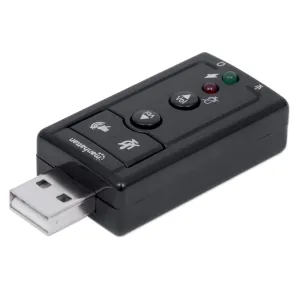 USB-A to 3.5 mm Audio Adapter with Volume Controls