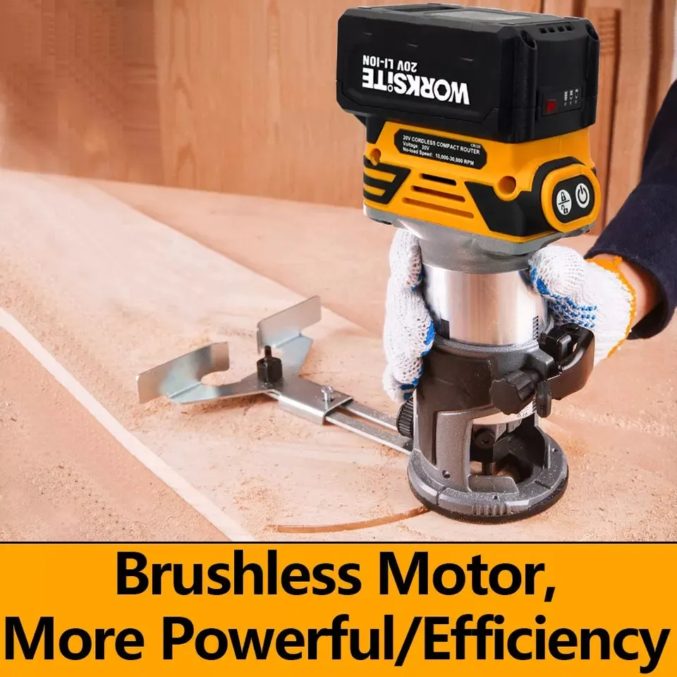 Worksite 20V Cordless Router, The CR326 is engineered for a full range of cabinetry and woodworking applications - CR326