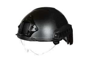 X-Shield MH Helmet With Goggles - Black