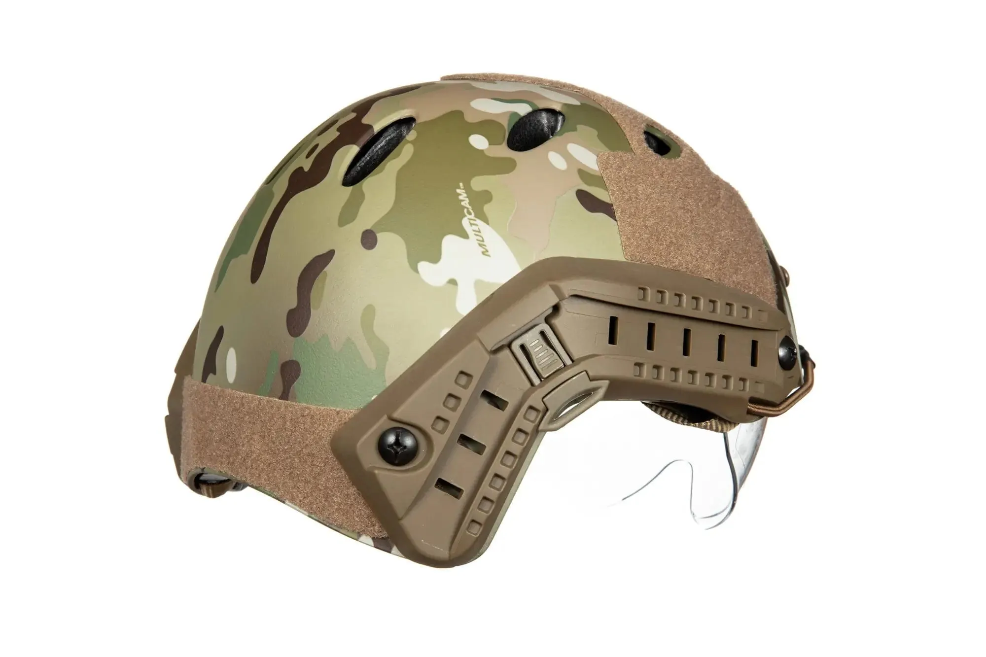 X-Shield PJ Helmet Replica With Goggles - Multicam