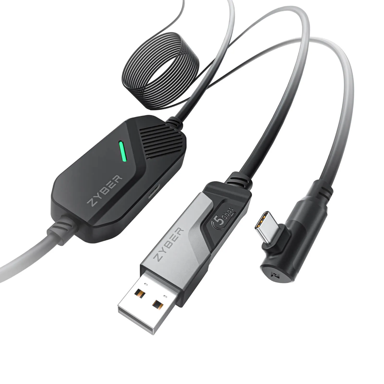 ZyberVR USB-A/C to USB-C Streaming and Charging Cable